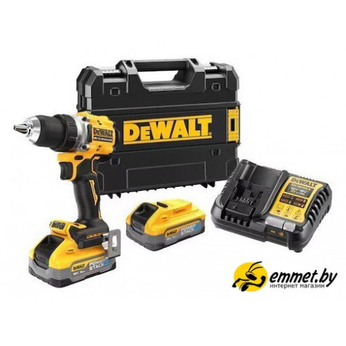 Дрель-шуруповерт DeWalt DCD800H2T (с 2-мя АКБ 5 Ач, кейс)