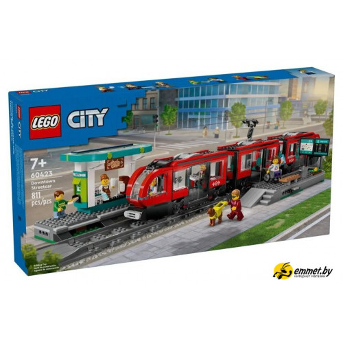 Конструктор LEGO City 60423 Трамвай и станция в центре города
