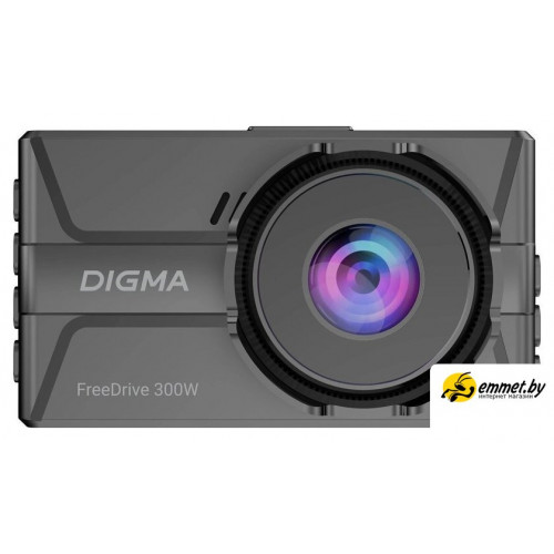 Видеорегистратор для авто Digma FreeDrive 300W FD300W (черный)