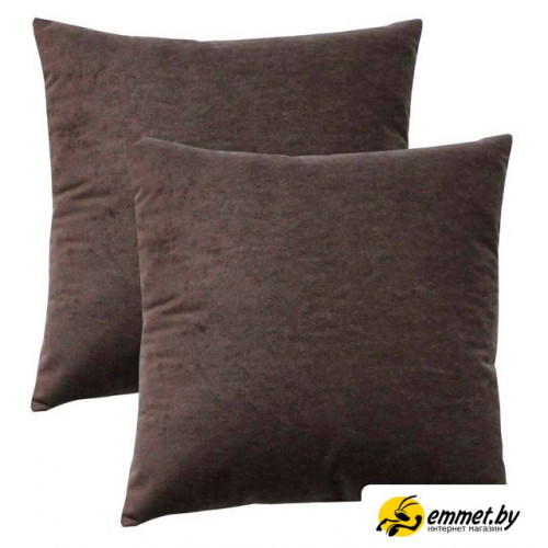 Декоративная подушка Matex Velours 49-852 (2шт, темно-коричневый)