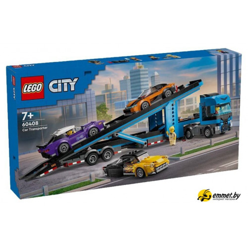 Конструктор LEGO City 60408 Грузовик-автовоз со спортивными автомобилями