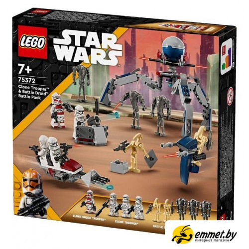 Конструктор LEGO Star Wars 75372 Боевой набор Клон-солдат и боевой дроид