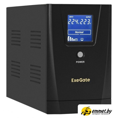 Источник бесперебойного питания ExeGate SpecialPro Smart LLB-2000.LCD.AVR.2SH.RJ.USB EX292632RUS