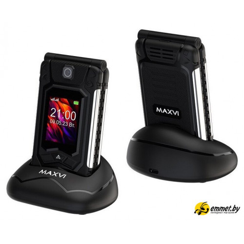 Кнопочный телефон Maxvi E10ds (черный)