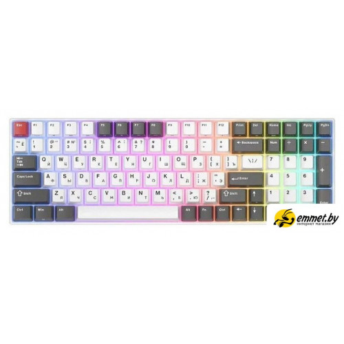 Клавиатура Royal Kludge RK100 RGB (белый/серый, RK Red)