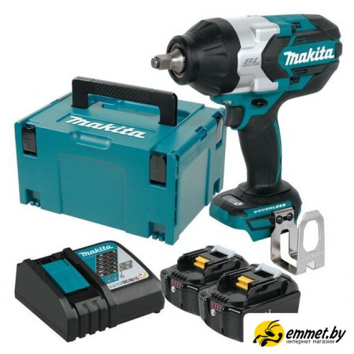 Гайковерт Makita DTW1002RTJ (с 2-мя АКБ, кейс)