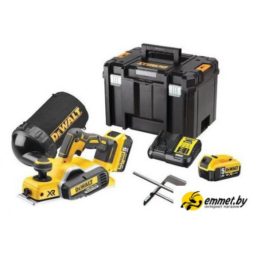 Рубанок DeWalt DCP580P2 (с 2-мя АКБ, кейс)