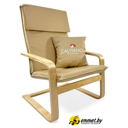 Интерьерное кресло Calviano Soft 1 (светло-бежевый PU)