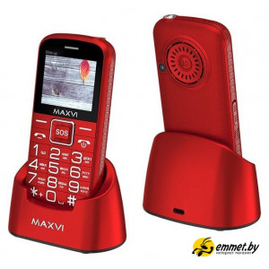 Кнопочный телефон Maxvi B5ds up (красный)