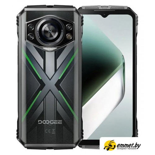 Телефон Doogee S Cyber Pro 12GB/512GB (черный/зеленый)