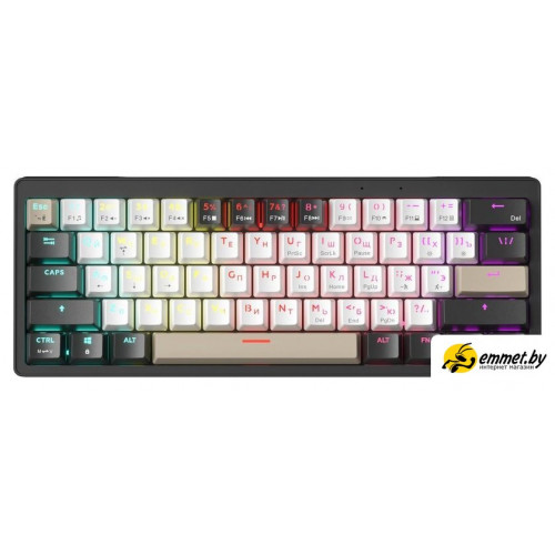 Клавиатура JEGG ZA61 White Black Brown (TNT Yellow)