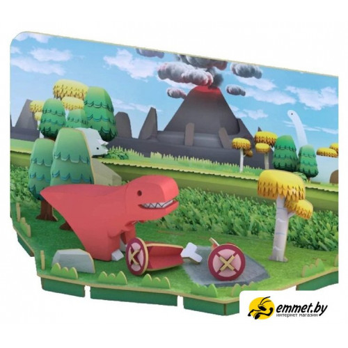 Магнитный конструктор Halftoys Dino Ти-Рекс с диорамой HD002