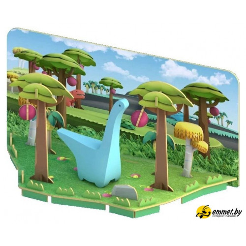 Магнитный конструктор Halftoys Dino Дипло с диорамой HD003