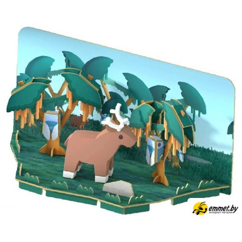 Магнитный конструктор Halftoys Animal Олень с диорамой HA010