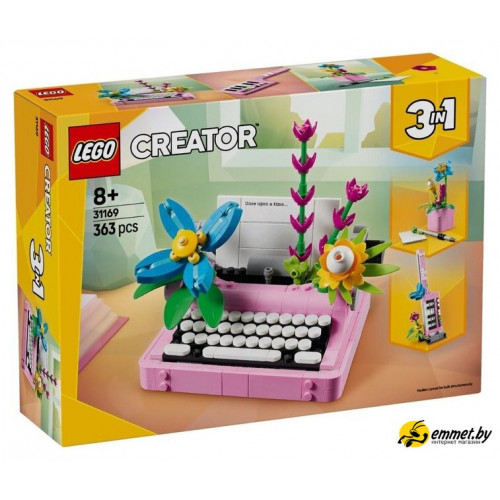 Конструктор LEGO Creator 3 в 1 31169 Пишущая машинка с цветами