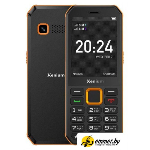 Кнопочный телефон Xenium X300 (оранжевый/черный)