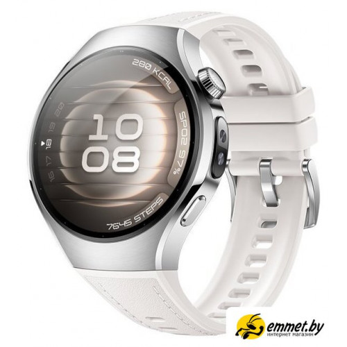 Умные часы Huawei Watch 5 42 мм (серебристый, с белым силиконовым ремешком, международная версия)
