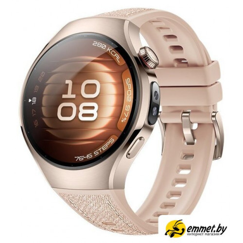 Умные часы Huawei Watch 5 42 мм (песочный, с бежевым силиконовым ремешком, международная версия)