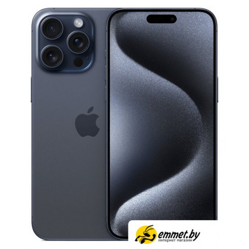 Телефон Apple iPhone 15 Pro Max eSIM 256GB (синий титан)