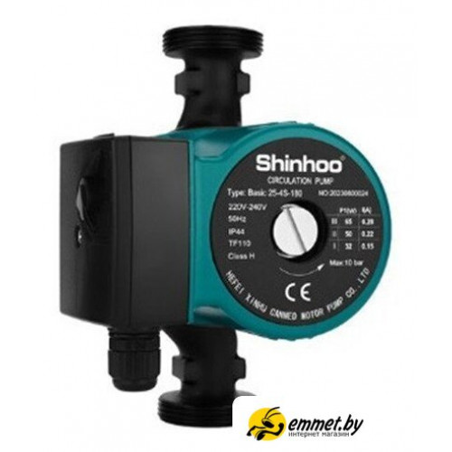 Циркуляционный насос Shinhoo Basic 25-4S-180 (с гайками)