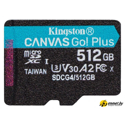 Карта памяти Kingston Canvas Go! Plus microSDXC 512GB SDCG4/512GBSP