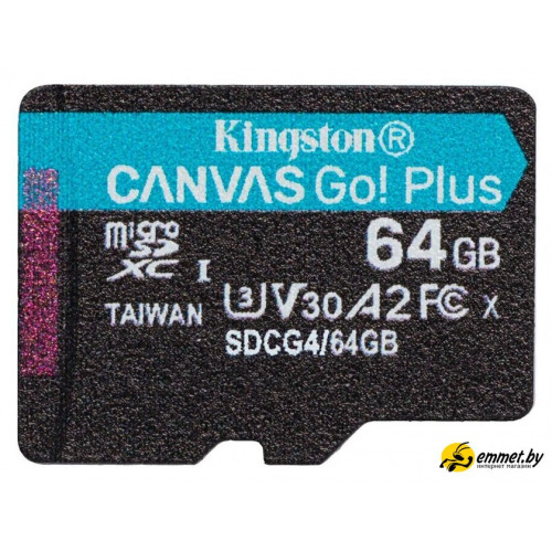 Карта памяти Kingston Canvas Go! Plus microSDXC 64GB SDCG4/64GB