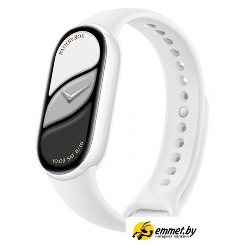 Фитнес-браслет Xiaomi Smart Band 10 (белая керамика, с белым силиконовым ремешком, международная версия)
