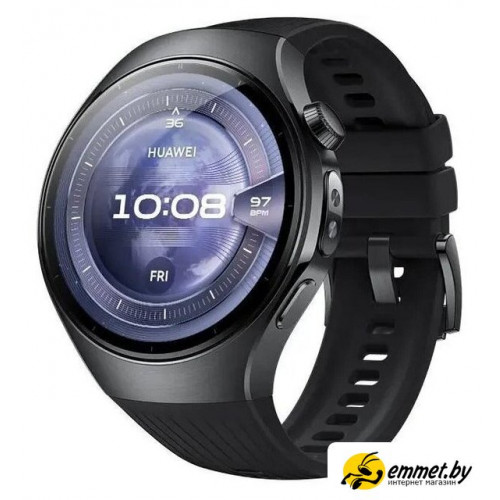 Умные часы Huawei Watch 5 46 мм (черный, с черным силиконовым ремешком, международная версия)