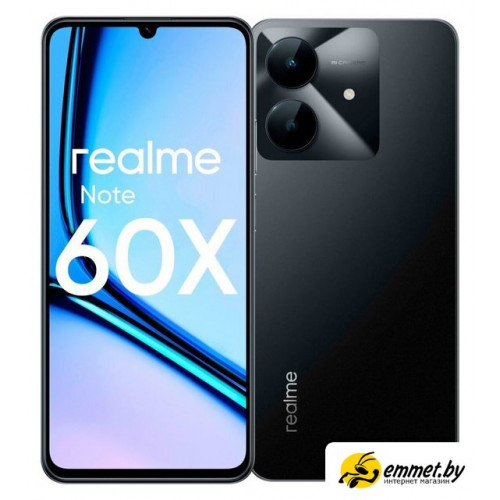 Телефон Realme Note 60x RMX3938 4GB/128GB (черный)