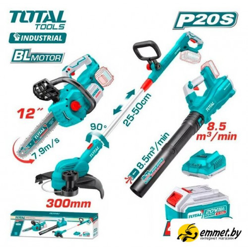 Наборы электроинструментов Total TOSLI241193 (циркулярная пила, шуруповерт, шлифмашина, 2 АКБ)