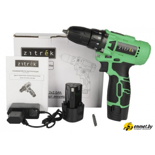 Дрель-шуруповерт Zitrek Green 12-Li Plus 083-1114 (с 2-мя АКБ)