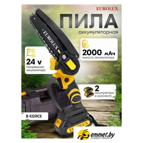Аккумуляторная пила Eurolux ELS-24/2 (с 2-мя АКБ, кейс)