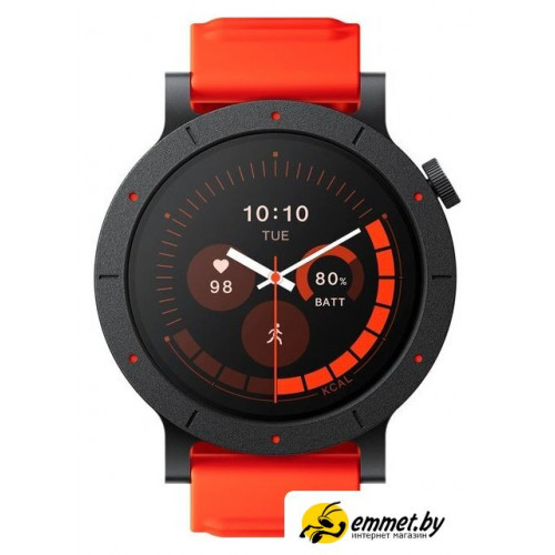 Умные часы CMF Watch 3 Pro (черный, оранжевый силиконовый ремешок)
