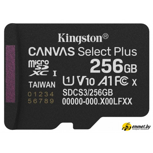 Карта памяти Kingston Canvas Select Plus microSDXC 256GB SDCS3/256GBSP