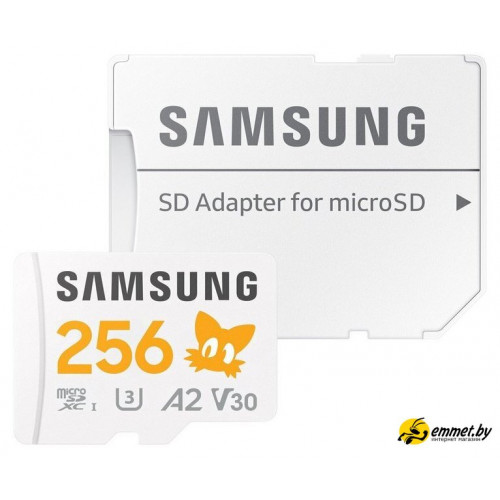 Карта памяти Samsung PRO Plus Sonic the Hedgehog microSDXC 256GB MB-MD256SA/LC1 (с адаптером)