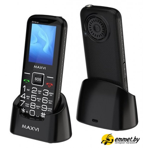 Кнопочный телефон Maxvi B21ds Up (черный)