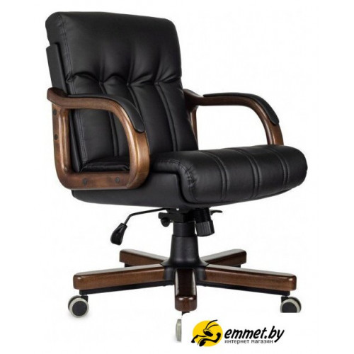 Офисное кресло Бюрократ T-9932W-LOW-Eco (черный, экокожа)