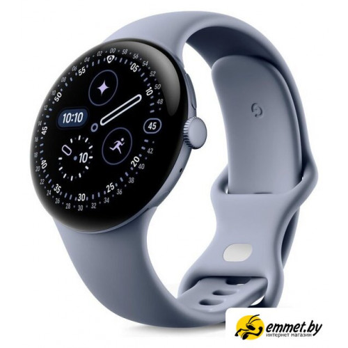 Умные часы Google Pixel Watch 4 LTE 45 мм (лунный камень/лунный камень, спортивный силиконовый ремешок)