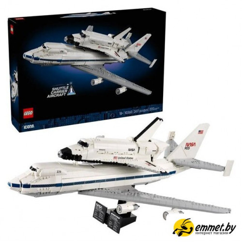 Конструктор LEGO Icons 10360 Самолет-носитель и Шаттл
