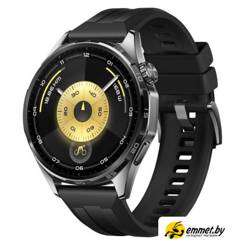 Умные часы Huawei Watch GT 6 46 мм (черный, с черным силиконовым ремешком, международная версия)