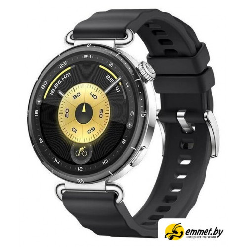 Умные часы Huawei Watch GT 6 41 мм (серебристый, с черным силиконовым ремешком, международная версия)