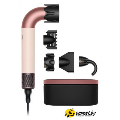 Фен Dyson HD17 Supersonic r Straight+Wavy (с переходником на евровилку, керамический розовый/розовое золото)