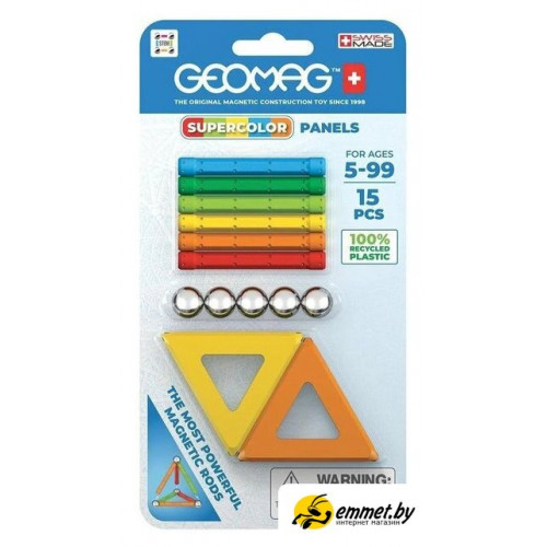 Магнитный конструктор Geomag Многоцвет пластины GM376