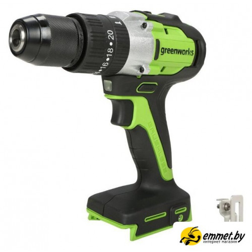 Ударная дрель-шуруповерт Greenworks GD24DD60 3704107CUB (с 1-им АКБ)