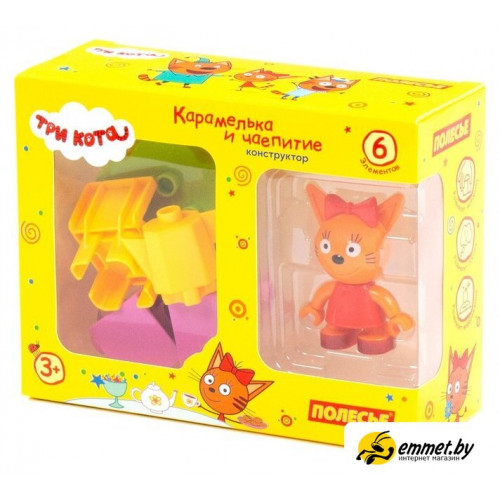 Конструктор Полесье Макси. Три кота. Карамелька и чаепитие 63714 (6эл)