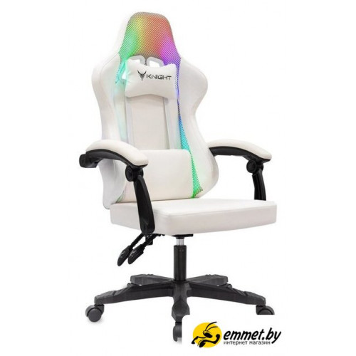 Игровое (геймерское) кресло Knight Wolf RGB (белый)