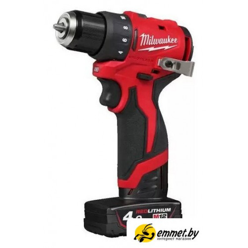 Дрель-шуруповерт Milwaukee M12 BLDDRC-402C 4933499688 (с 2-мя АКБ, кейс)