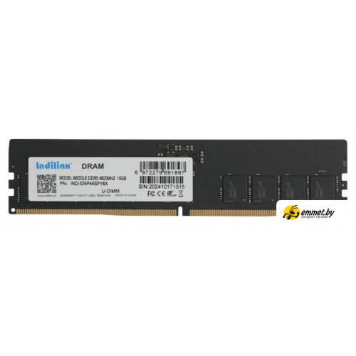 Оперативная память Indilinx 16ГБ DDR5 4800 МГц IND-ID5P48SP16X