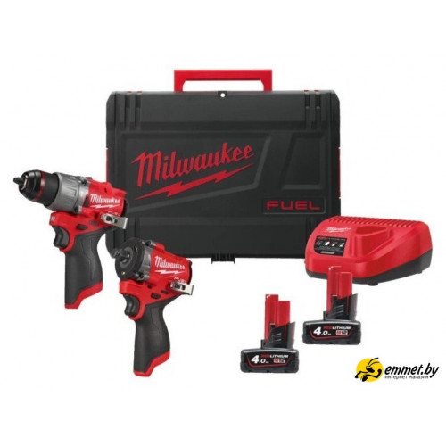 Наборы электроинструментов Milwaukee M12FPP2X2-402X 4933498741 (шуруповерт, винтоверт, 2 АКБ, кейс)
