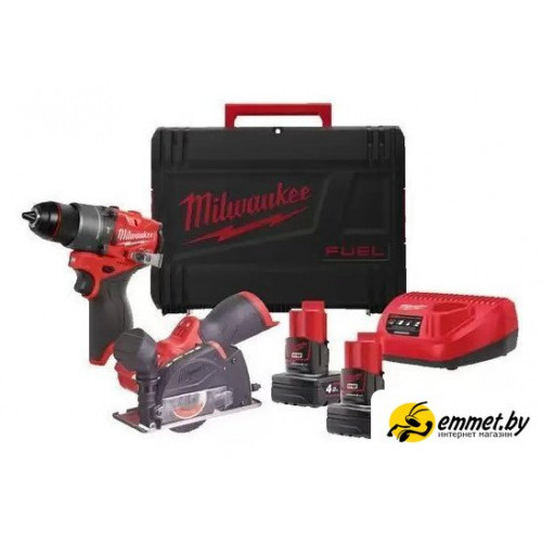 Наборы электроинструментов Milwaukee M12 FPP2G2-402X 4933480592 (шуруповерт, циркулярная пила, 2 АКБ, кейс)